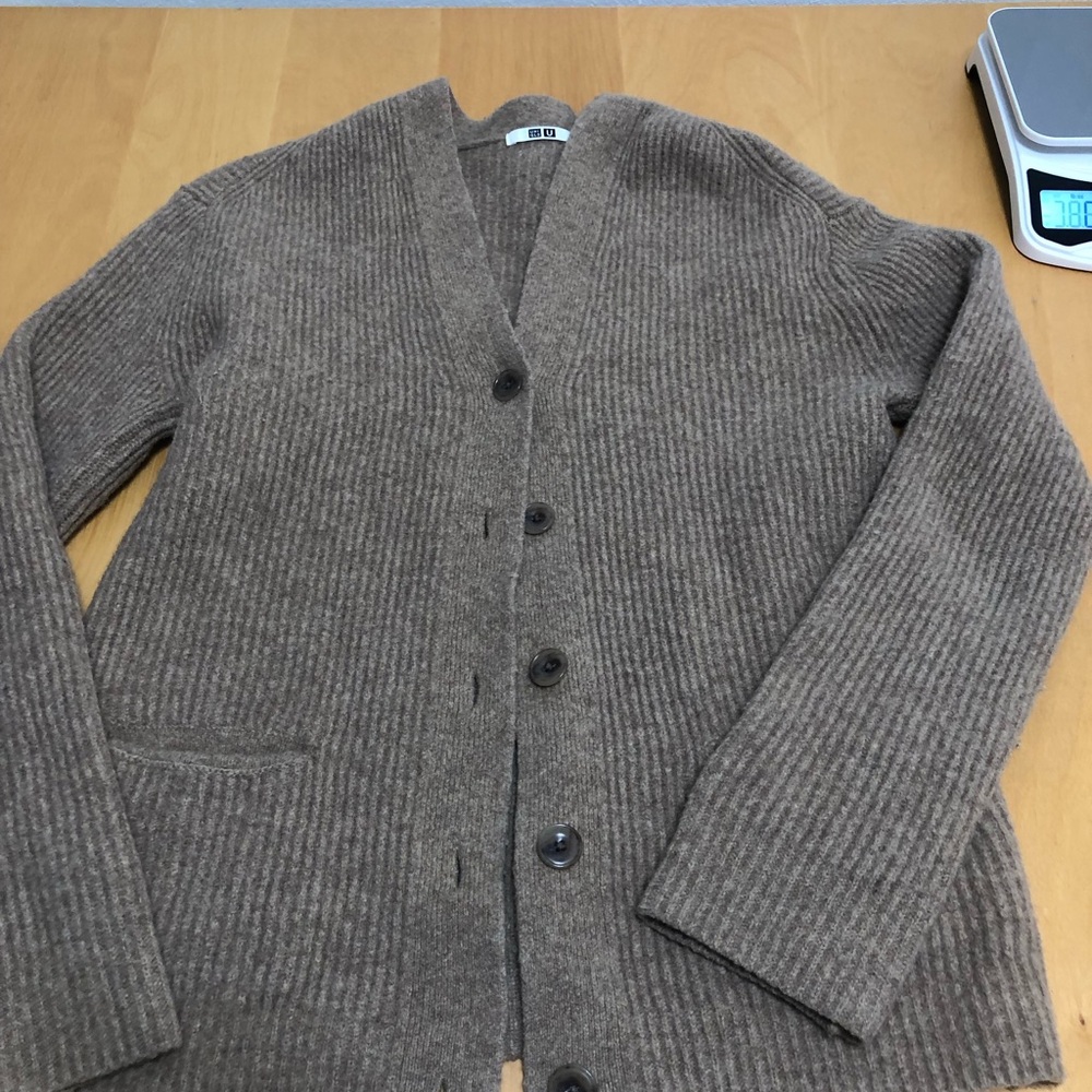 Uniqlo Women's Brown Ribbed Cardigan